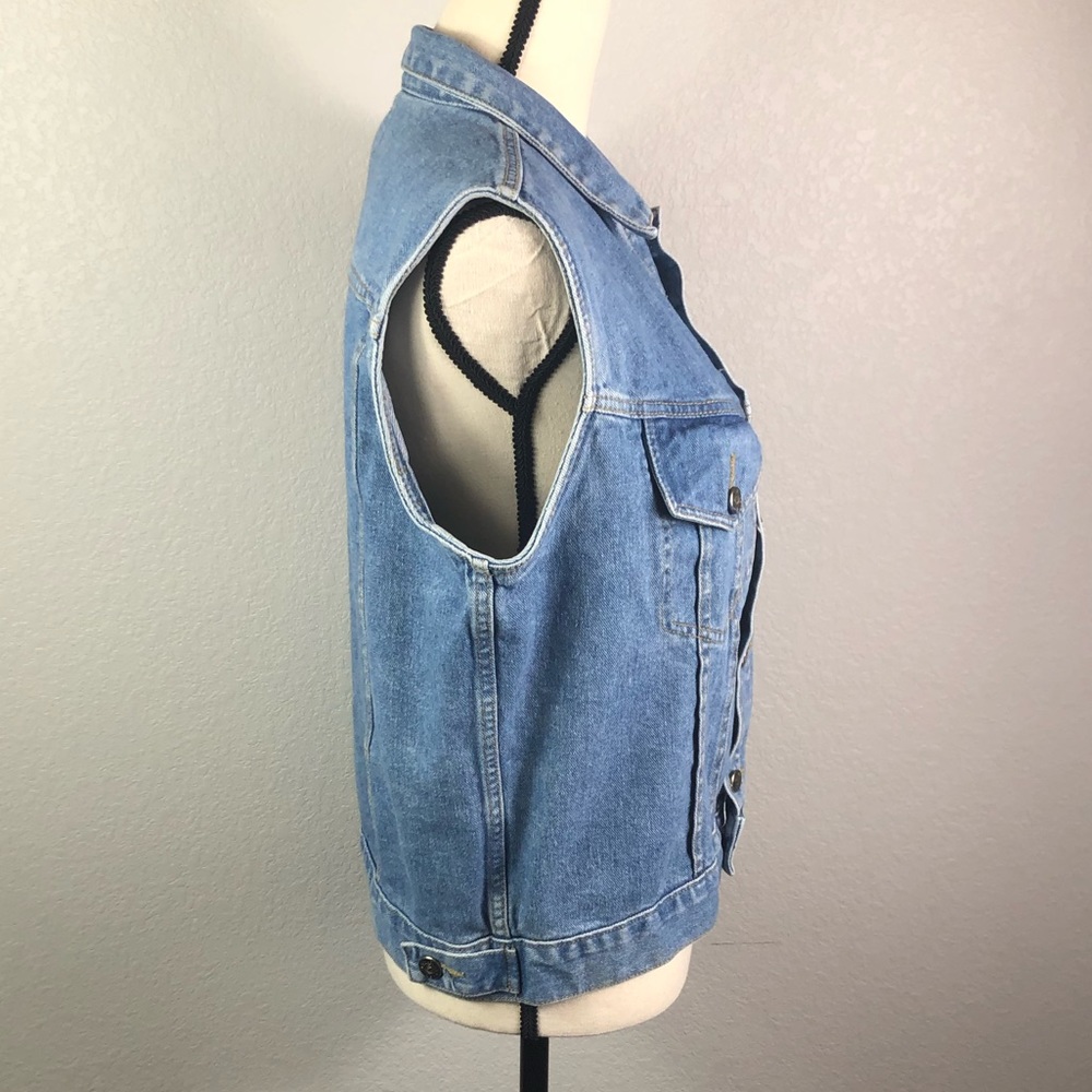 Vintage 90’s Breaker Jeans Denim Vest - Picture 5 of 9